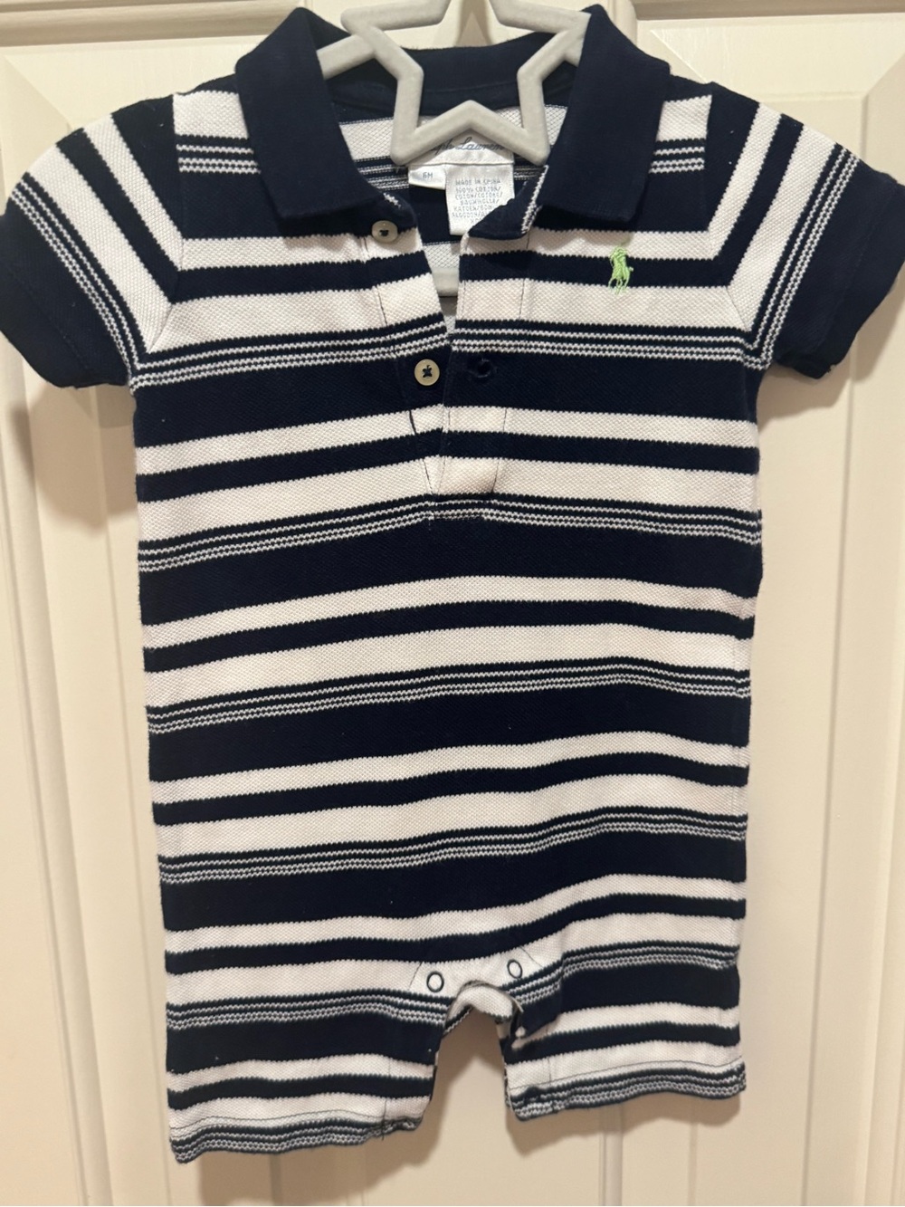 Polo by Ralph Lauren Navy & White Striped Polo One-Piece